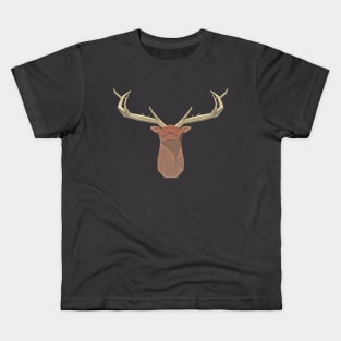 Abstract low poly elk head Kids T-Shirt